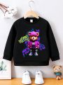 Boys' Cartoon Pattern Warm Lining Sweatshirt