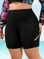 SHEIN Swim SPRTY Plus Size Women's Swimsuit Bottoms With Pocket