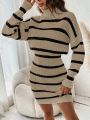 SHEIN Frenchy Striped Panasonic Skinny Dress