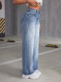 SHEIN ICON Vintage Style Straight Leg Jeans