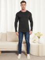 Men Solid Round Neck Lounge Tee