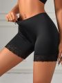 Lace Trimmed Tight Boyshorts