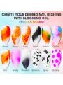 Makartt Marble Nail Polish, Blooming Gel Nail Polish Summer Color Changing Nail Polish Nail Ink Watercolor Blossom Gel Polish Magic Marble Nail Vanish Tinted Beauty 6ml 6 Colors