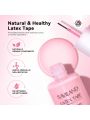 Saviland Liquid Latex for Nails - 20ML Latex Nail Polish Barrier Peel Off with Tweezer, Cuticle Guard Skin Barrier Nail Protector Pink White Nail Tape for Nail Art Tools Manicure Set for Salon Home