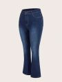 Women's Plus Size Flared Denim Pants