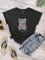 Bear And Letter Graphic Tee