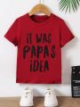 SHEIN Kids EVRYDAY Boys Slogan Graphic Tee