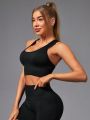 Running Seamless Yoga Workout Back Closure Sports Bra