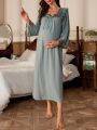 Maternity Lace Patchwork Pajamas