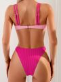 SHEIN Swim Basics Colorblock Swimsuit Set