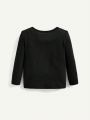 Cozy Cub 3pcs/Set Knitted Soft Round Neck Long-Sleeved Tops For Infant Girls