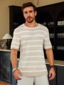 Men's Striped Short Sleeve Knit Top