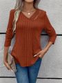 V-Neck Long Sleeve T-Shirt