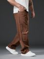 Men Plus Flap Pocket Side Cargo Jeans