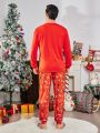 Men Christmas & Cartoon Graphic Loungewear Top