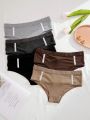 Women'S Colorblock Hollow Out Triangle Panties (5pcs/Pack)