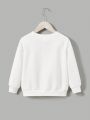 Baby Boys' Casual Cartoon Pattern Long Sleeve Round Neck Sweatshirt Suitable For Autumn And Winter