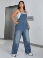 SHEIN ICON Plus Size Denim Jumpsuit