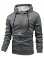 Men'S Front Zip Hooded Sports Jacket