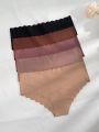 5pack No Show Scallop Trim Panty