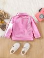 Baby Girl'S Asymmetric Zip Up Long Sleeve Jacket