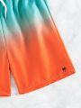 SHEIN Men's Gradient Color Swimming Trunks