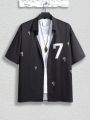 Manfinity Hypemode Men's Loose Fit Shirt With Number 7 Print