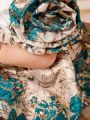 SHEIN Baby Girls' Siblings Matching 3d Floral Pattern Short Sleeve Dress