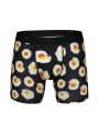 Men Fried Egg Print Boxer Brief