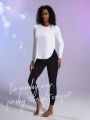 SHEIN Leisure Sun Protection Cooling Sports Long Sleeve T-Shirt