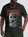 Men's Portrait Print Short Sleeve T-Shirt