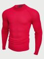 SHEIN Men Solid Raglan Sleeve Sweater