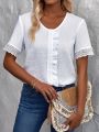 Ladies' Lace Patchwork Shirt