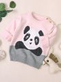 Girls' (toddler) Cartoon Panda Pattern Sweater