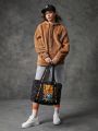 SPACE JAM: A NEW LEGACY X SHEIN Oversized Shopper Bag Letter & Cartoon Graphic Preppy