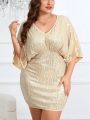 SHEIN Privé Plus Size Elegant Sequin Dress