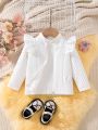 Baby Girl Ruffle Trim Zip Up Coat