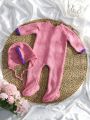 Newborn Knitted Dinosaur-Shaped Photo Outfit Set With Footie, Hat - Baby Boy Photography Costume