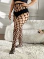 Plus Size Hollow Out Fishnet Tights, Pantyhose