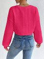 SHEIN Essnce Short Length Sweatshirt With Drop Shoulders