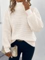 Women'S Solid Color Turtleneck Sweater