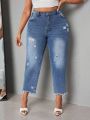 Plus Size Women'S Ripped Jeans