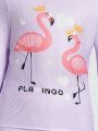 Little Girls' Flamingo Patterned Homewear Set