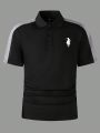 Men's Horse Rider Print Short Sleeve Polo Shirt