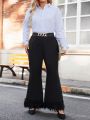 Women's Plus Size Solid Color Flared Pants