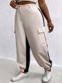 SHEIN Slayr Women'S Plus Size Color Block Cargo Pants