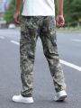 Men's Camouflage Print Straight Leg Jeans