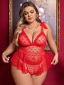 Plus Size Women's Sexy Lace Splice Lingerie