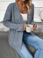 Cable Knit Drop Shoulder Cardigan