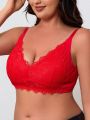 Larger Size Women's Lace Wireless Bra